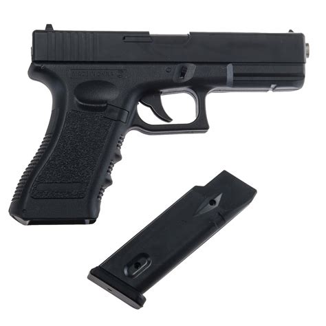 Комплект еърсофт пистолети с топчета и мишена, реплика ASG, 6 mm ...