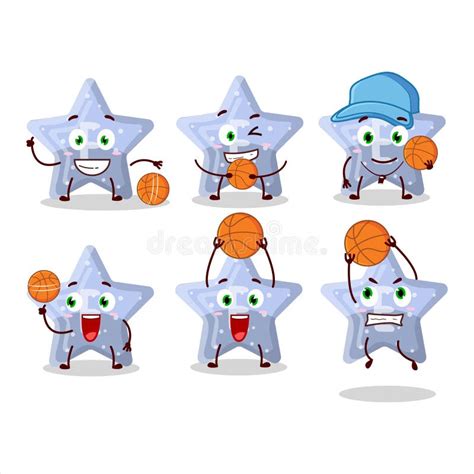 Talented Star Blue Gummy Candy E Cartoon Character As A Basketball