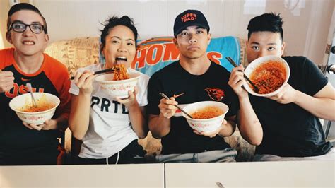 NUCLEAR FIRE NOODLE CHALLENGE 2X SPICY YouTube