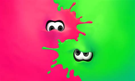 Green and pink slime digital wallpaper, Splatoon, video games, Splatoon ...