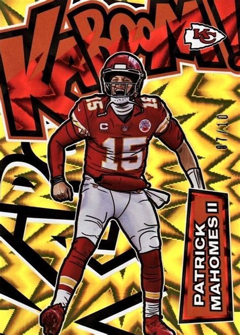 Patrick Mahomes II 2022 Absolute K2 Kaboom Vertical Gold 10