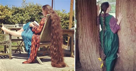 Real Life Rapunzel With Six Foot Long Hair Works As A Life Drawing