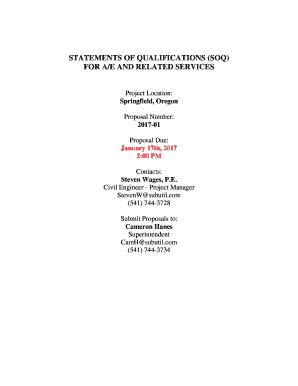 Fillable Online Statements Of Qualifications Soq Fax Email Print