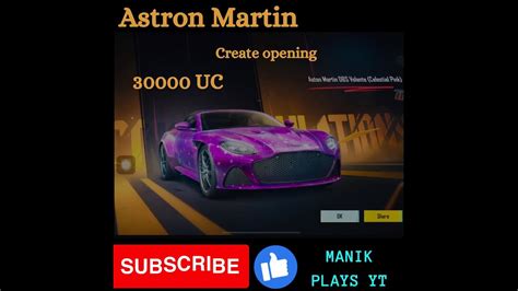 30000 Uc Aston Martin Create Opening😱🥵 Manik Plays Yt