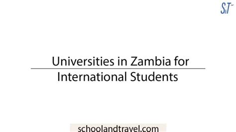 10 Best Universities in Zambia for International Students | 2022