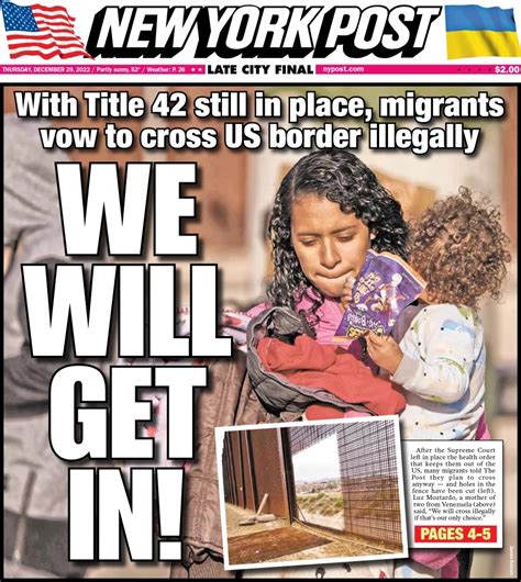 New York Post On Twitter Today S Cover Migrants Assembled In Mexico