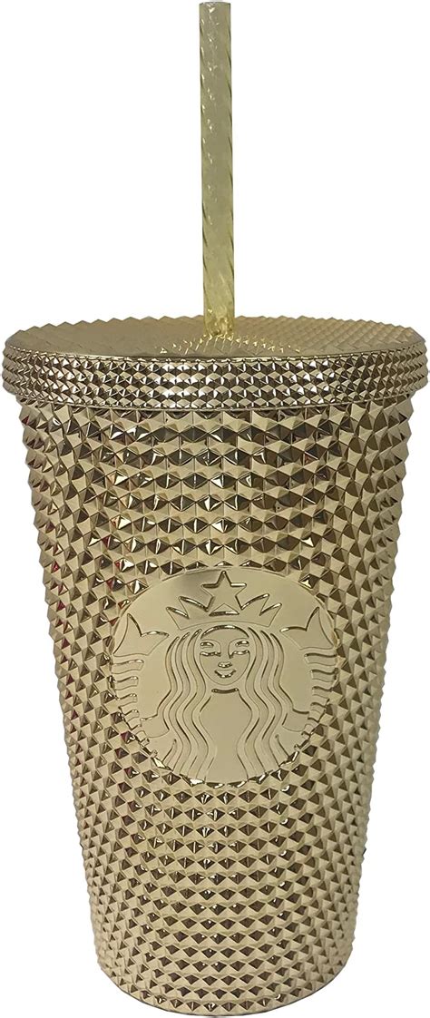 Starbucks Gold Studded Tumbler Fall Winter Holiday Bling Oz