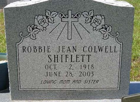 Robbie Jean Colwell Shiflett Memorial Find A Grave