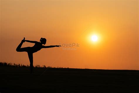 Yoga Female Sunset Silhouette Picture And HD Photos | Free Download On ...