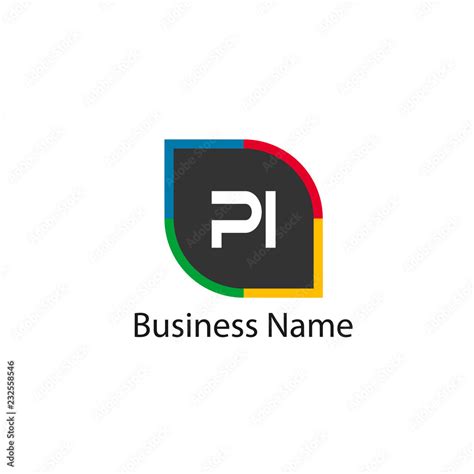 Initial Letter Pi Logo Template Design Stock Vector Adobe Stock