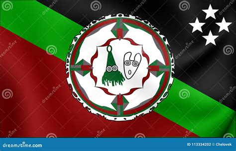 Flag of East New Britain Province, Papua New Guinea. Stock Illustration - Illustration of ...