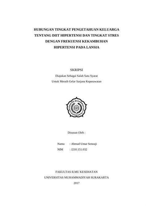 PDF HUBUNGAN TINGKAT PENGETAHUAN TINGKAT PENGETAHUAN KELUARGA