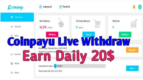 Coinpayu Satoshi Live Withdraw Earn Daily Youtube