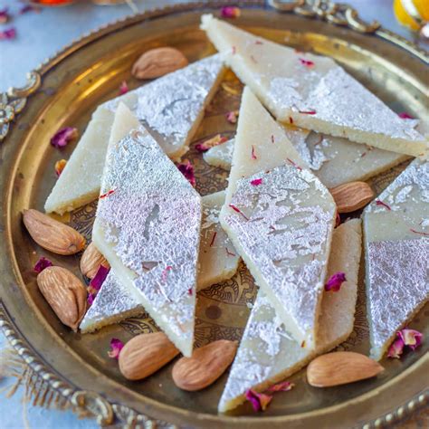 Badam Katli With Almond Flour Piping Pot Curry