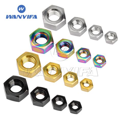 Wanyifa Titanium Nuts M M M M Hex Nut For Bike Motorcycle Car Boat