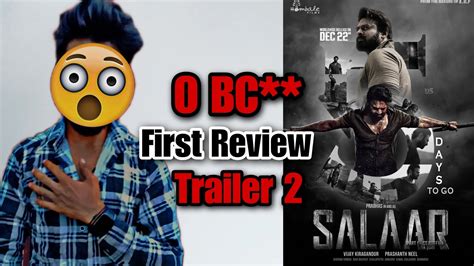 Salaar Final Punch First Review Out Salaar Trailer Salaar Advance