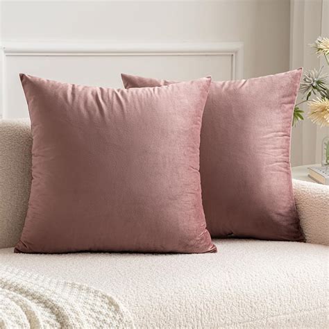 MIULEE Pack Of 2 Velvet Soft Decorative Square Throw Pillow Case