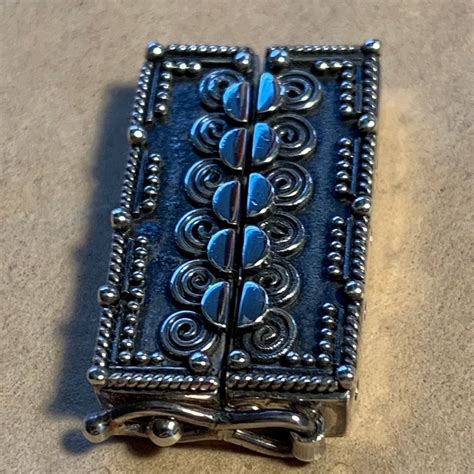 Ornate Sterling Clasp With 5 Holes