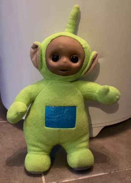 PELUCHE TÉLÉTUBBIES DIPSY 40cm Les Télétubbies Vert vintage EUR 15 00