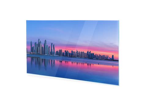 Obraz Na Szkle Akrylowym Homeprint Panorama Dubaju O Zachodzie X