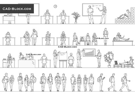 Students DWG, Premium CAD blocks