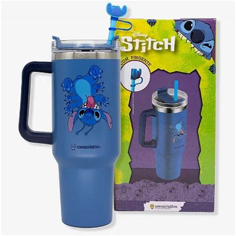 Copo T Rmico Tumbler Disney Stitch L Zonacriativa Laranja Lima