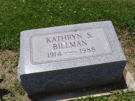 Kathryn S Sachs Billman 1914 1988 Find A Grave Memorial