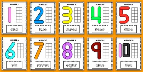 Easy Printable Number Playdough Mats 1-10