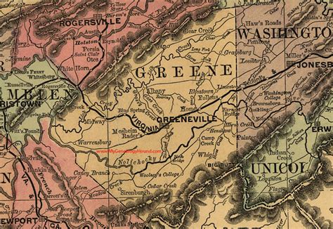 Greene County Tennessee Map