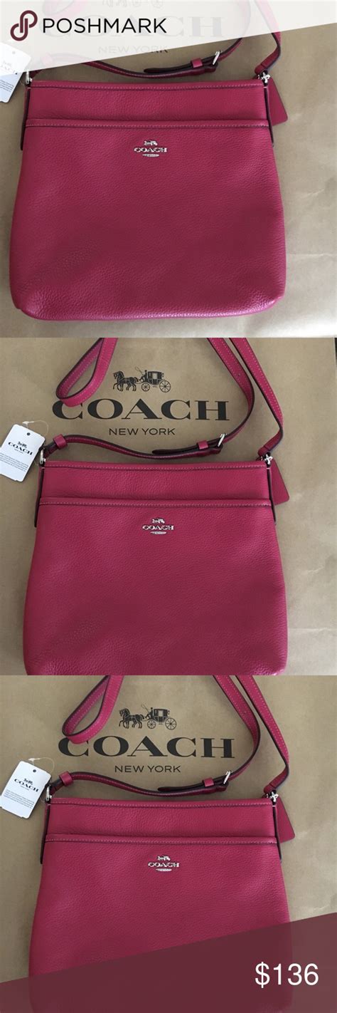 Authentic Coach File Crossbody Hot Pink Berry Everyday Purse