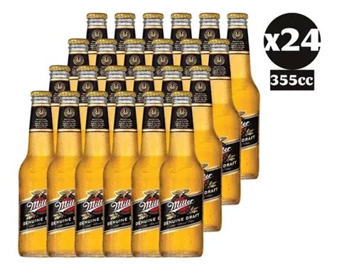 X Cerveza Miller Genuine Draft Cc Botella Vidrio Cuotas Sin Inter S