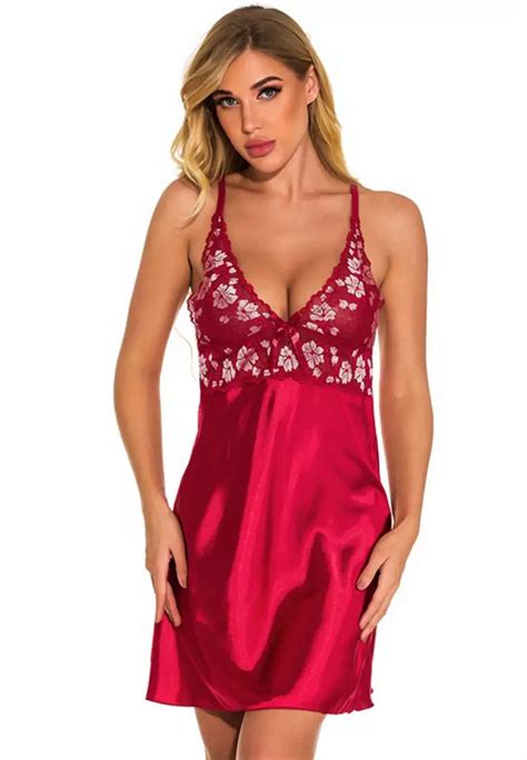 Buy Zitique Women S Sexy Sleeveless Pajamas Red Online Zalora Malaysia