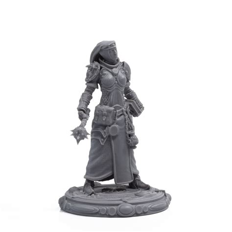 28mm Female Warpriest Miniature For Dungeons And Dragons D D Etsy