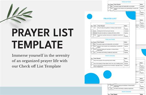 Prayer List Template in PDF, Word, Google Docs - Download | Template.net