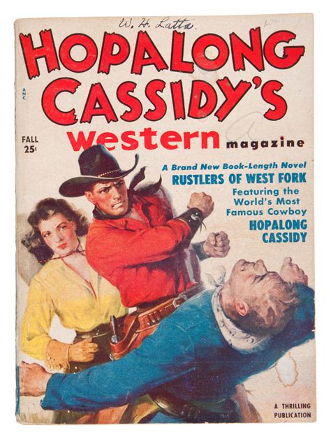 Hake S Hopalong Cassidy S Western Magazine Pair Of Only Two Pulps Published