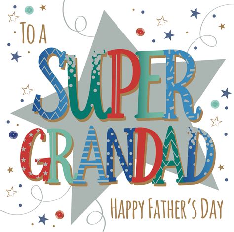 A Super Grandad Embellished Fathers Day Card Love Kates