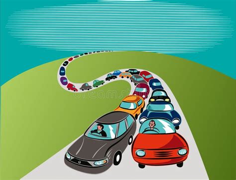 Cars Queue Stock Illustrations 199 Cars Queue Stock Illustrations