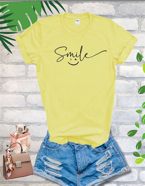 T Shirt With Smile Beautiful T Shirt Happy T Shirt Happy Face T