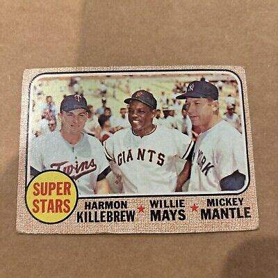 Topps Mickey Mantle Willie Mays Harmon Killebrew Super