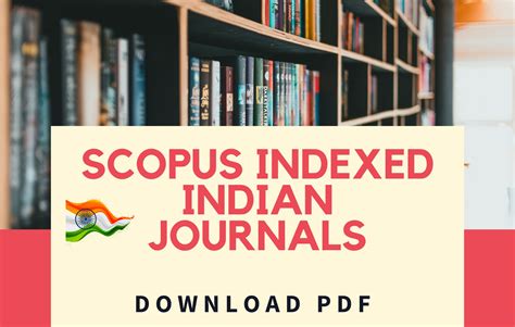 Updated Scopus Indexed Indian Journals 2022 Journal Impact Factor