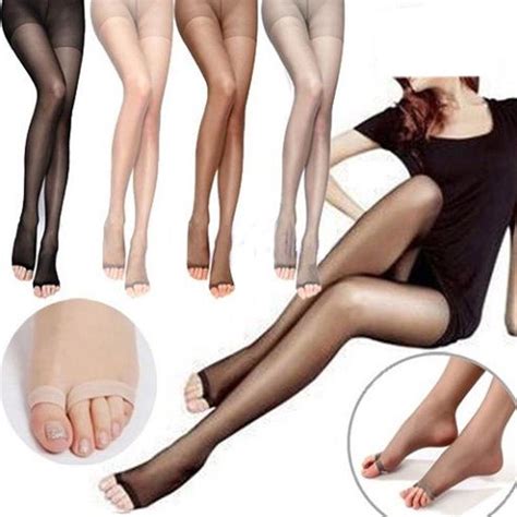 Beliebte Frauen Sexy Strumpfhose Nylon Strumpfhose Open Toe Sheer Ultra Thin Nahtlose