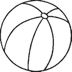 A Black And White Drawing Of A Beach Ball