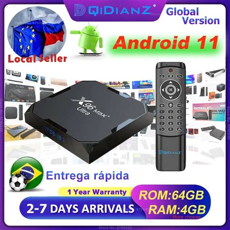 X96 Max Plus Ultra Smart Tv Box Com With Android 11 Amlogic S905x4