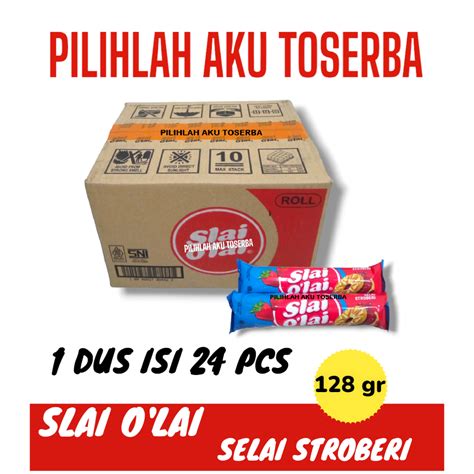 Jual Biskuit Slai O Lai Strawberry Roll Slai Olai Stroberi Roll 128