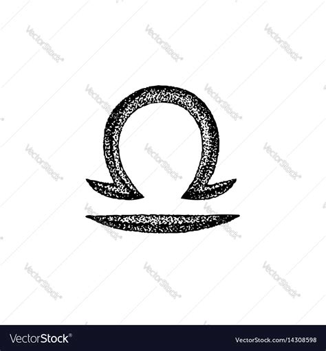 Hand drawn libra zodiac sign Royalty Free Vector Image