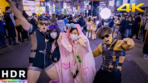 4k Hdr Tokyo Night Walk Shibuya Halloween 2022 3 Hours Youtube