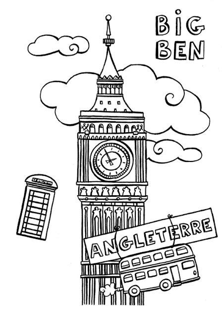 Big Ben A Colorier Coloriage Big Ben à Imprimer