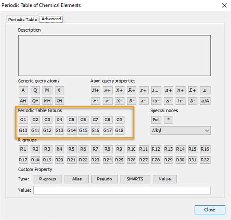 Periodic Table of Chemical Elements | Chemaxon Docs