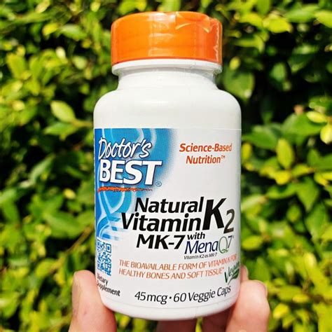 วิตามินเค 2 Natural Vitamin K2 Mk 7 With Menaq7® 45 Mcg 60 Veggie Caps