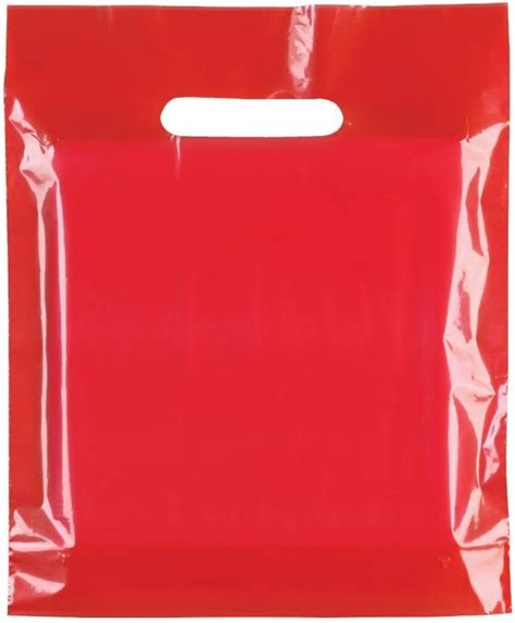 X Red X X Cm Heavy Duty Colored Plastic Carrier Bags